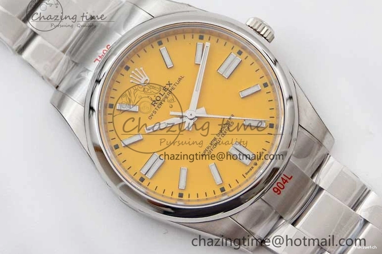 SS Bracelet Oyster 124300 EWF 1:1 41mm 904L Steel Yellow Perpetual Dial Best on A2824 Edition 0314